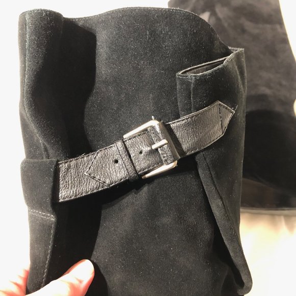 Nine West Black Suede Slouchy Boots - Picture 4 of 12